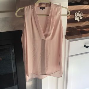 Blush sleeveless blouse